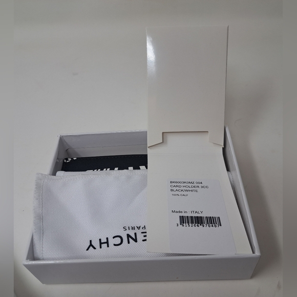 Givenchy Paris Cardholder  Wallet Pocket Calf Leather Accessory Black Rare - Picture 10 of 16